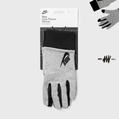 Перчатки NIKE Nike Club Fleece для мужчин, размер M, черный, серый