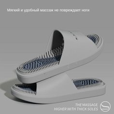 Тапочки, размер 40-41 (подходит на ногу 39-40), серый Нет бренда