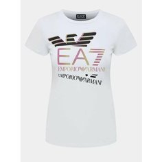 Футболка EA7 EMPORIO ARMANI, размер XS, белый
