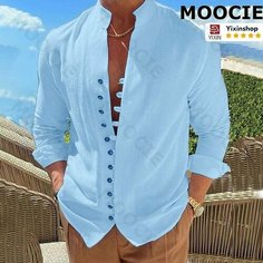 Рубашка MOOCIE, размер 2XL, cиний