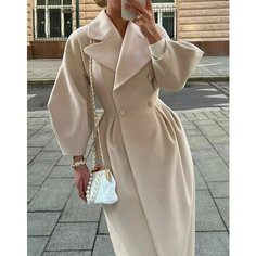 Пальто, размер 2XL, хаки Нет бренда