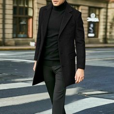 Пальто, размер 50, black Нет бренда