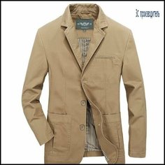 Пиджак , размер 4XL, Khaki Нет бренда