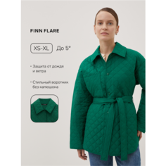 Куртка FINN FLARE Стеганая куртка с поясом, размер L(170-96-102), темно-изумрудный