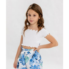 Топ Button Blue, размер 152, белый