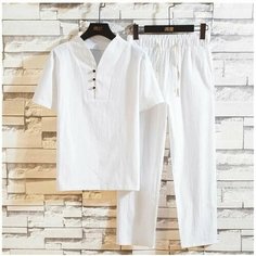 Костюм спортивный , размер 3XL/4XL, белый Нет бренда