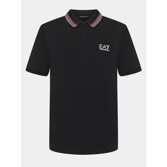 Поло EA7 EMPORIO ARMANI, размер XL, черный