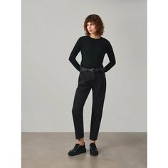Джинсы мом JUST CLOTHES, размер 29, черный