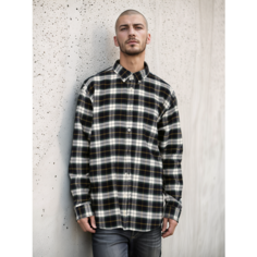 Рубашка Street Soul, размер 185 XXL, зеленый, синий, белый