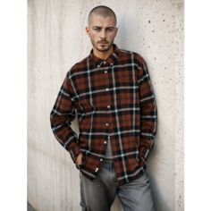 Рубашка Street Soul, размер 185 XXL, коричневый