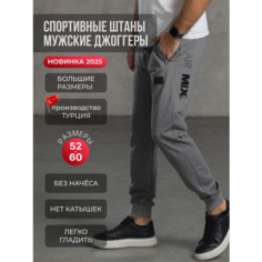 Брюки спортивные ING DROP Спортивные штаны больших размеров, размер 2XL, светло-серый