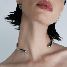 Колье link in, длина 31 см, серебристый