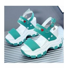 Сандалии, размер 39, зелeный Нет бренда