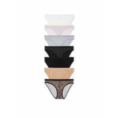 Трусы Victorias Secret, комплект из 7 шт., размер L, мультиколор