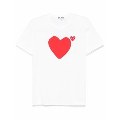 Футболка Comme des Garcons PLAY, размер XXS, белый
