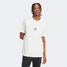 Футболка adidas Lounge Pizza Graphic, размер M INT, белый