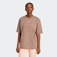 Футболка adidas ESS BOYFR TEE, размер L INT, коричневый