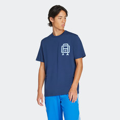 Футболка adidas Q12 VARSITY, размер M INT, темно-синий