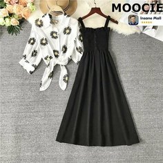 Платье MOOCIE Весна-лето 2025, размер 2XL, черный