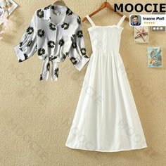 Платье MOOCIE Весна-лето 2025, размер 4XL, белый