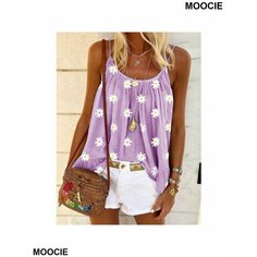 Топ MOOCIE, размер INT 5XL, фиолетовый меланж