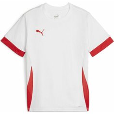 Футболка PUMA teamGOAL, размер 140, белый-красный
