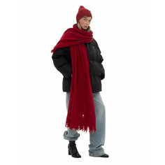 Шарф SUBORBIA KNITTED TORN для мужчин и женщин, бордовый