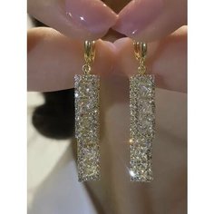 Серьги, искусственный камень Нет бренда