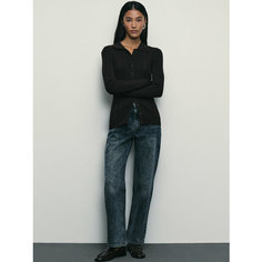Джинсы Zarina straight, размер XS (RU 42)/176, голубой, синий, серый