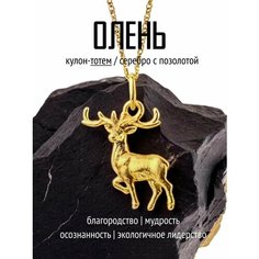 Подвеска TOTEMICA, серебро, 925 проба, золотистый