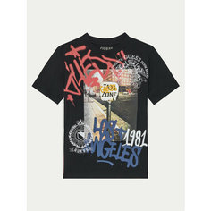 Футболка GUESS OVERSIZE SS T-SHIRT, , размер 12 лет, черный
