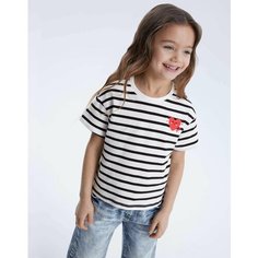 Футболка Gloria Jeans, размер 2-4г/104, молочный/разноцветный