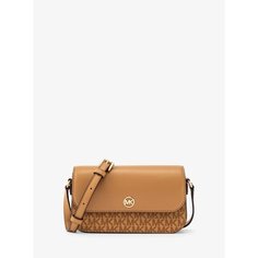 Сумка кросс-боди MICHAEL KORS, фактура зернистая, коричневый