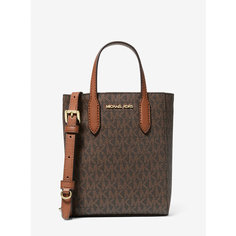 Сумка тоут MICHAEL KORS, фактура зернистая, коричневый