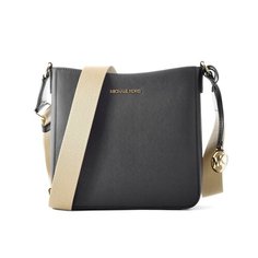 Сумка мессенджер MICHAEL KORS, фактура тиснение, черный