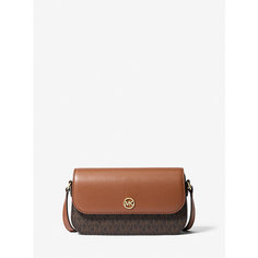 Сумка кросс-боди MICHAEL KORS, фактура гладкая, коричневый