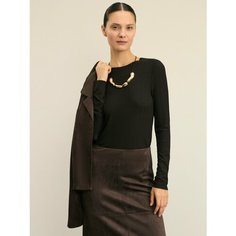 Лонгслив Zarina, размер XS (RU 42), , темно-коричневый