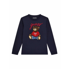 Футболка GUESS LS T-SHIRT, размер 12 лет, синий