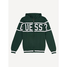 Толстовка GUESS Hooded LS Sweater W/ZIP, размер 16 лет, зеленый