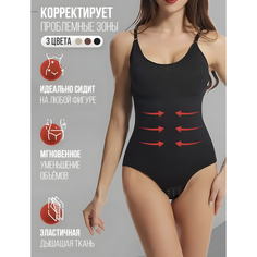 Боди Женское цельнокроеное корректирующее белье, размер XL, черный Нет бренда