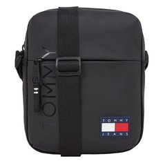 Сумка Tommy Jeans, фактура гладкая, черный