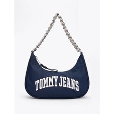 Сумка Tommy Jeans, фактура гладкая, темно-синий