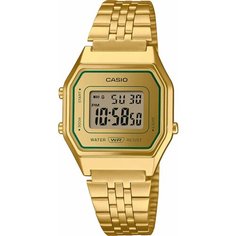 Наручные часы CASIO Vintage, золотой, зеленый