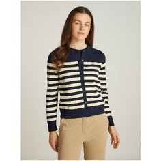 Кардиган TOMMY HILFIGER, размер S, , черный/бежевый