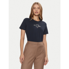 Футболка TOMMY HILFIGER, размер XS, темно-синий