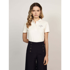 Поло TOMMY HILFIGER, размер XS, бежевый