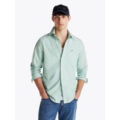 Рубашка TOMMY HILFIGER, размер L, зеленый