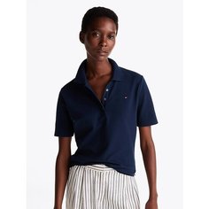 Поло TOMMY HILFIGER, размер XS, темно-синий