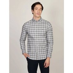 Рубашка TOMMY HILFIGER, размер L, голубой/серый