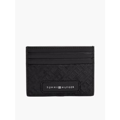 Картхолдер Tommy Jeans, фактура с тиснением, черный